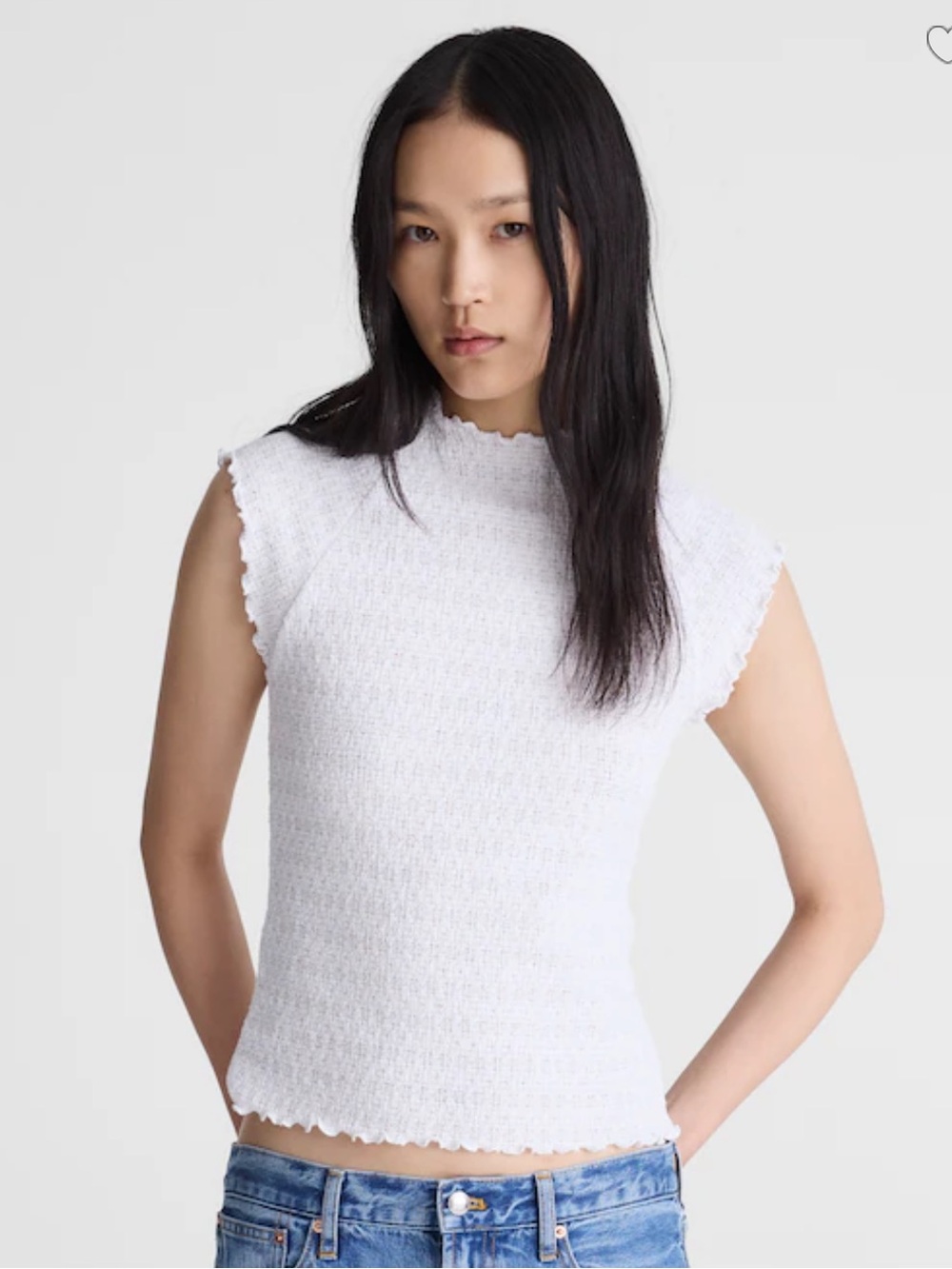 NWT Madewell Smocked Mockneck Tank